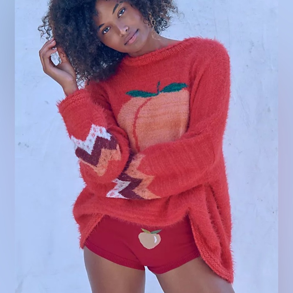 Free People Just Peachy Pullover